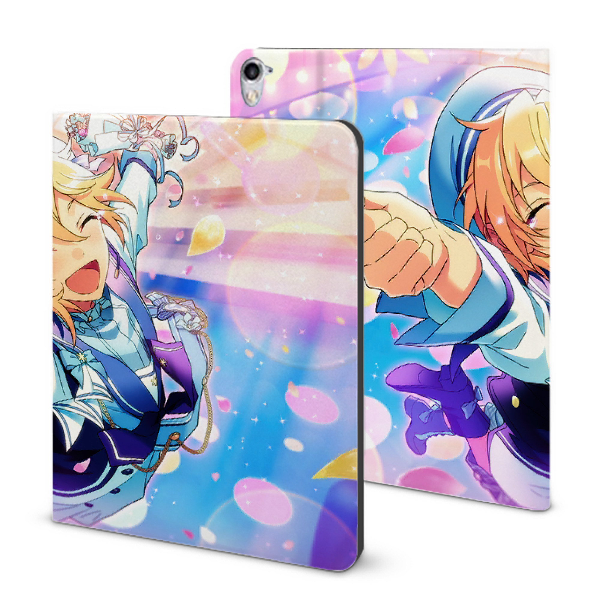 （画像用） あんさんぶるスターズ! Ensemble Stars IPad ケース ブック型 PUレザー TPU 耐衝撃 軽量 薄型 ペン収納なし 全面保護 IPad 各モデル対応